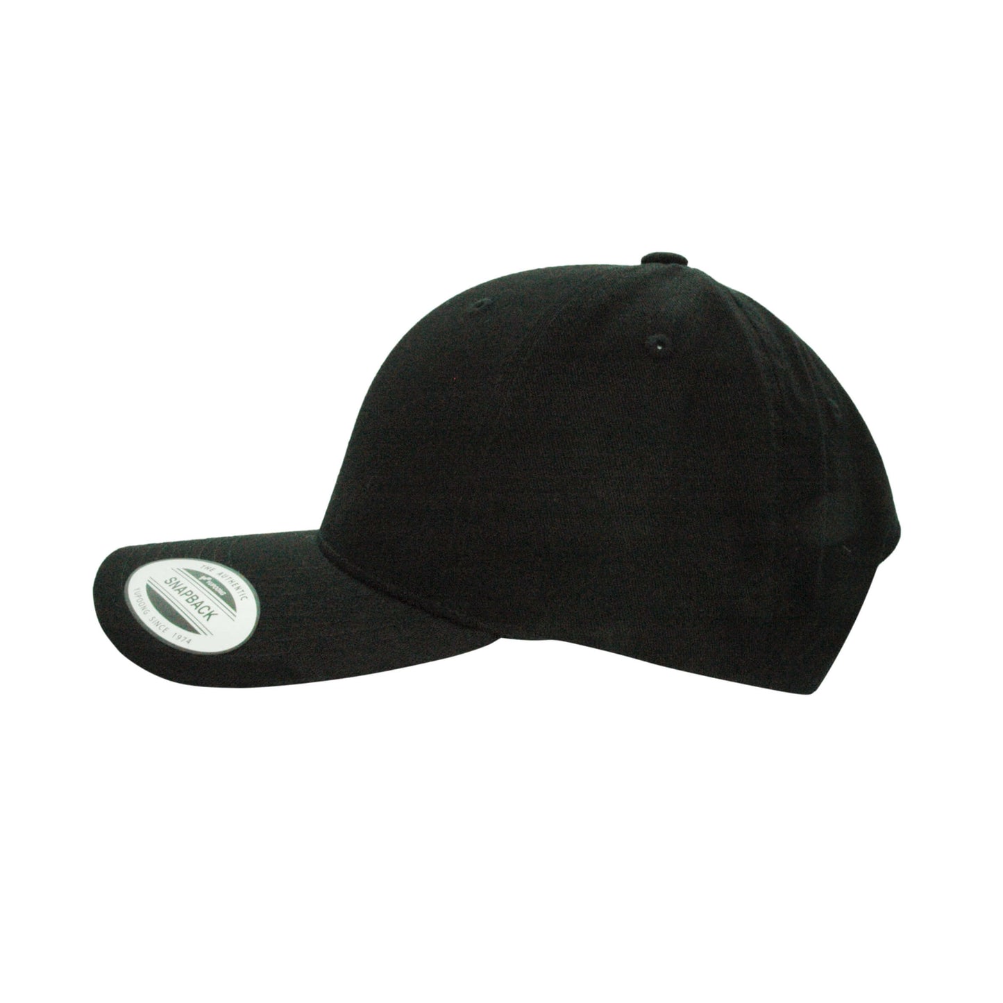 6389X-BLK X-Cap Black Retro Cotton Blend Snapback Adjustable Fit