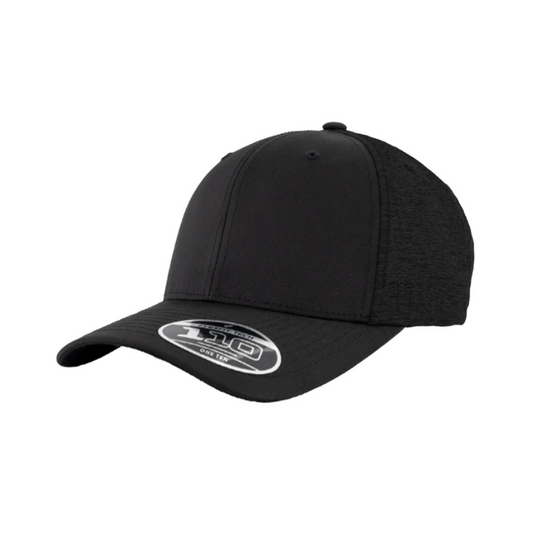 110HB-BLK - 110 Fit Black  Cap Hybrid Adjustable Fit