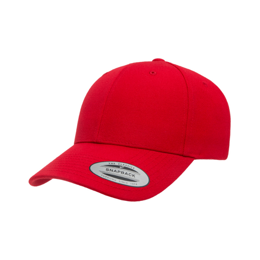6389X-RD X-Cap Red Retro Cotton Blend Snapback Adjustable Fit