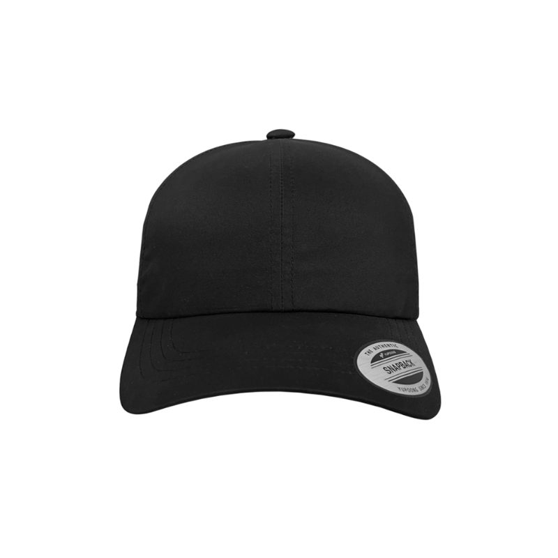 6455WR-PT-BLK - Water Resistant Ponytail Cap Black Adjustable Fit