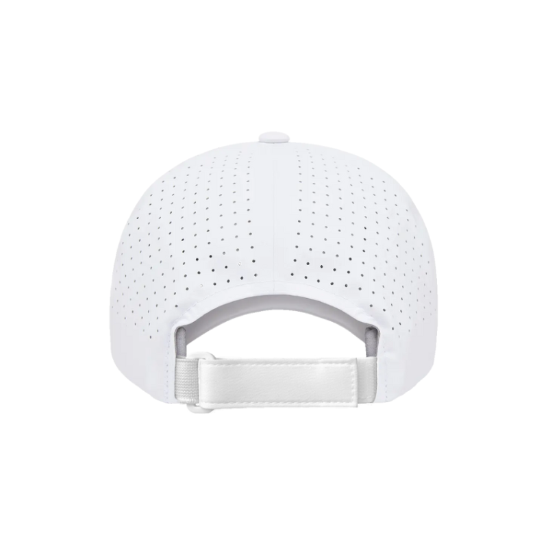 DELTA-PERF-ADJ-WHT Delta White Special Perforated  Cap with Adjustable Fit