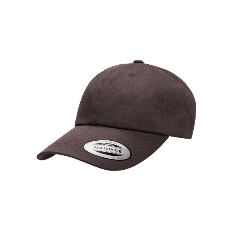 6245Z-W.COF Washed Brown Dad Cap  Brass Clip Adjustable