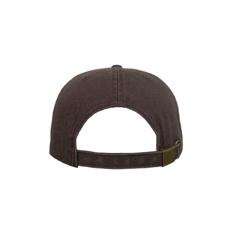 6245Z-W.COF Washed Brown Dad Cap  Brass Clip Adjustable