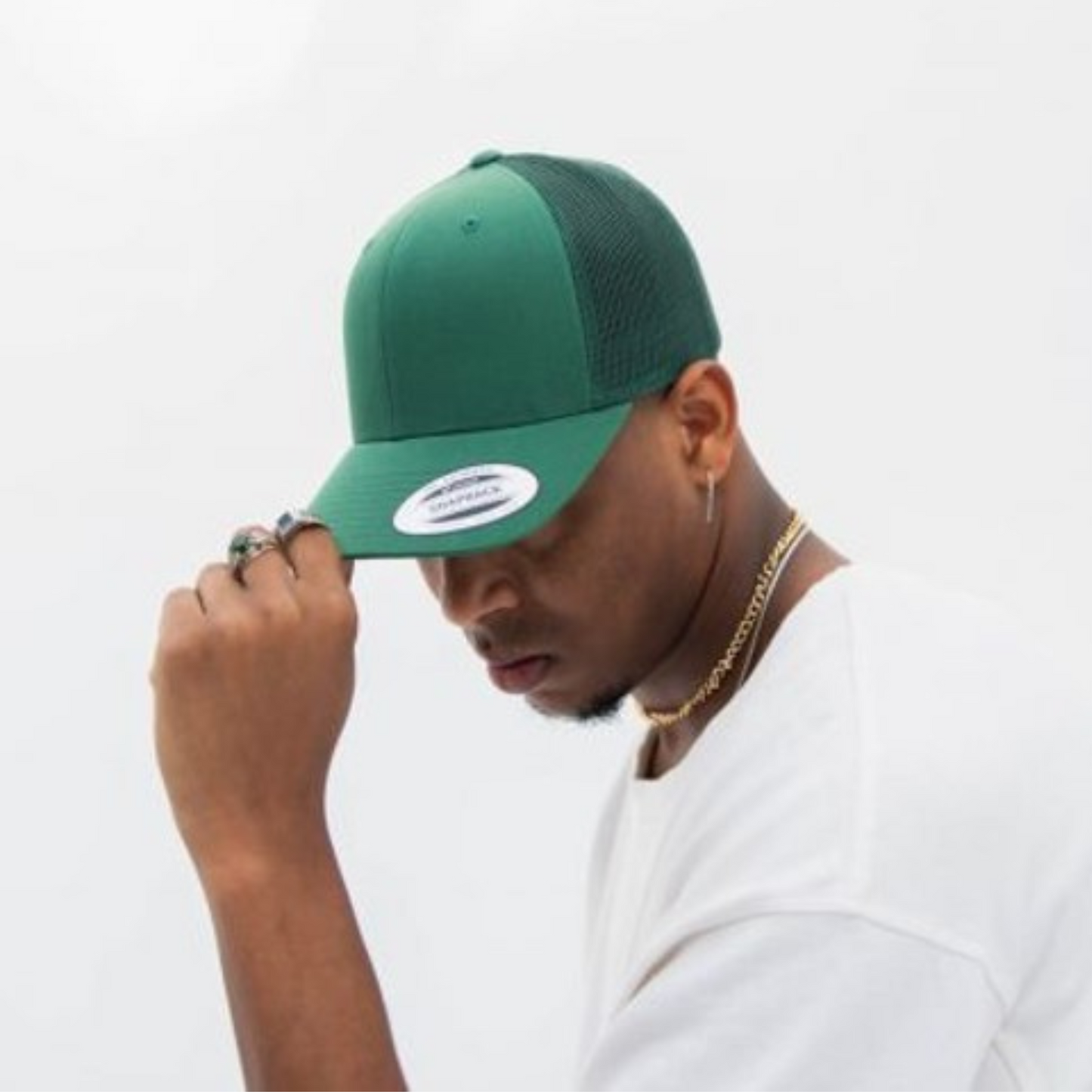 6606-RD Retro Trucker Red Cap Adjustable Fit