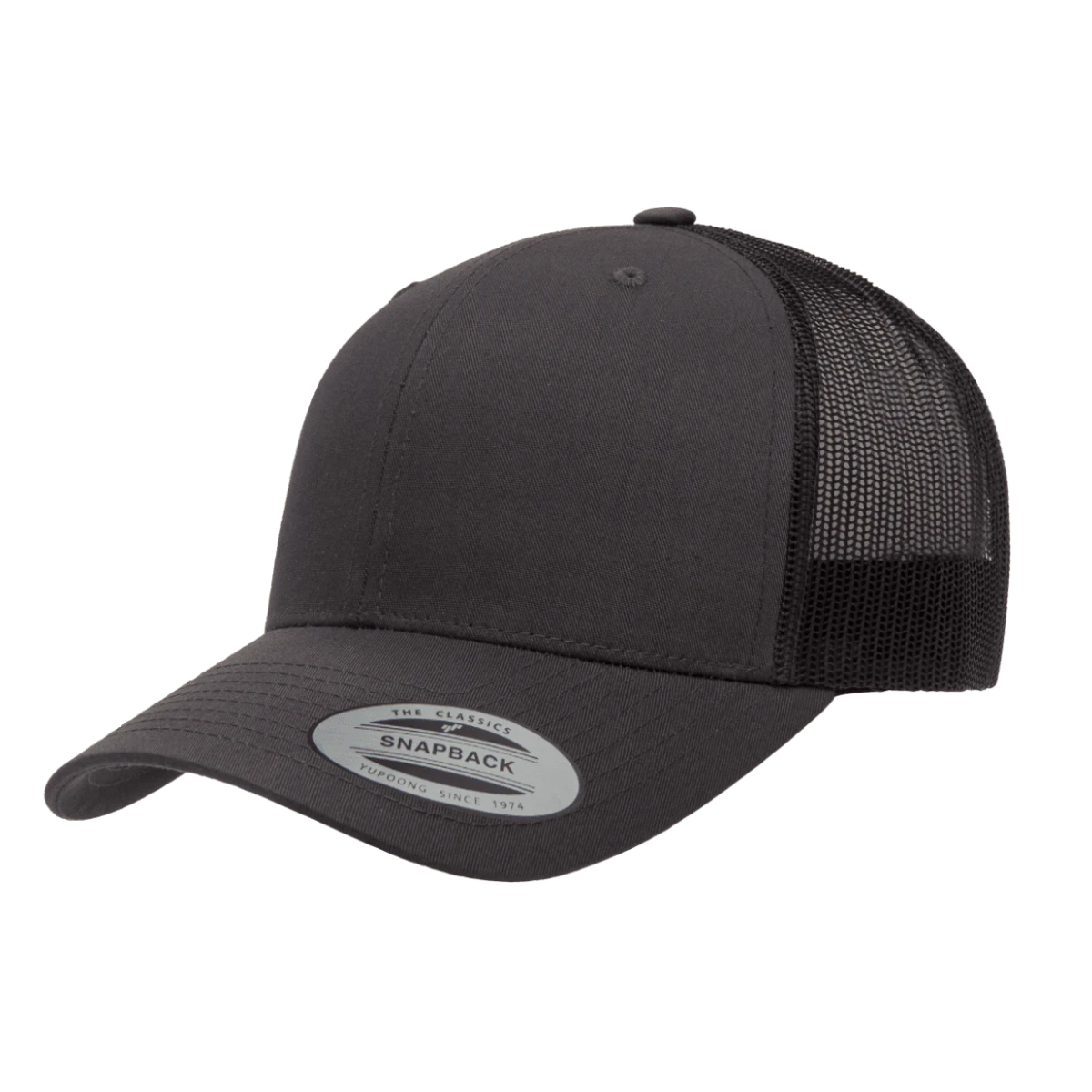 6606-CHAR Retro Trucker Charcoal Cap Adjustable Fit