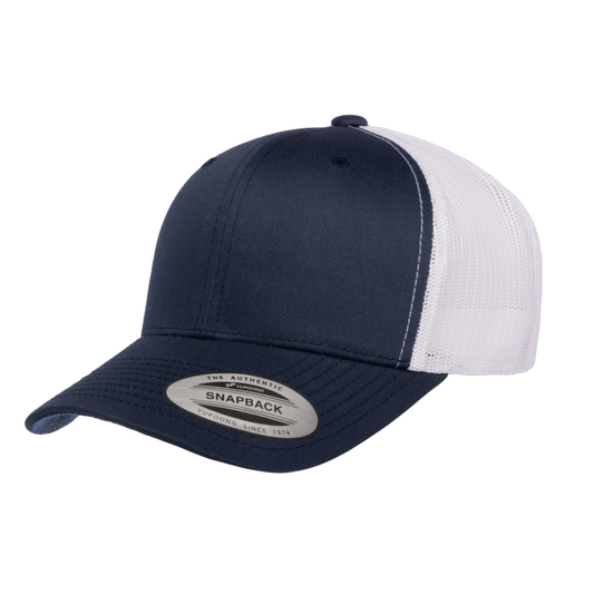 6606T-NVY/WHT Retro Trucker Navy & White Cap Adjustable Fit