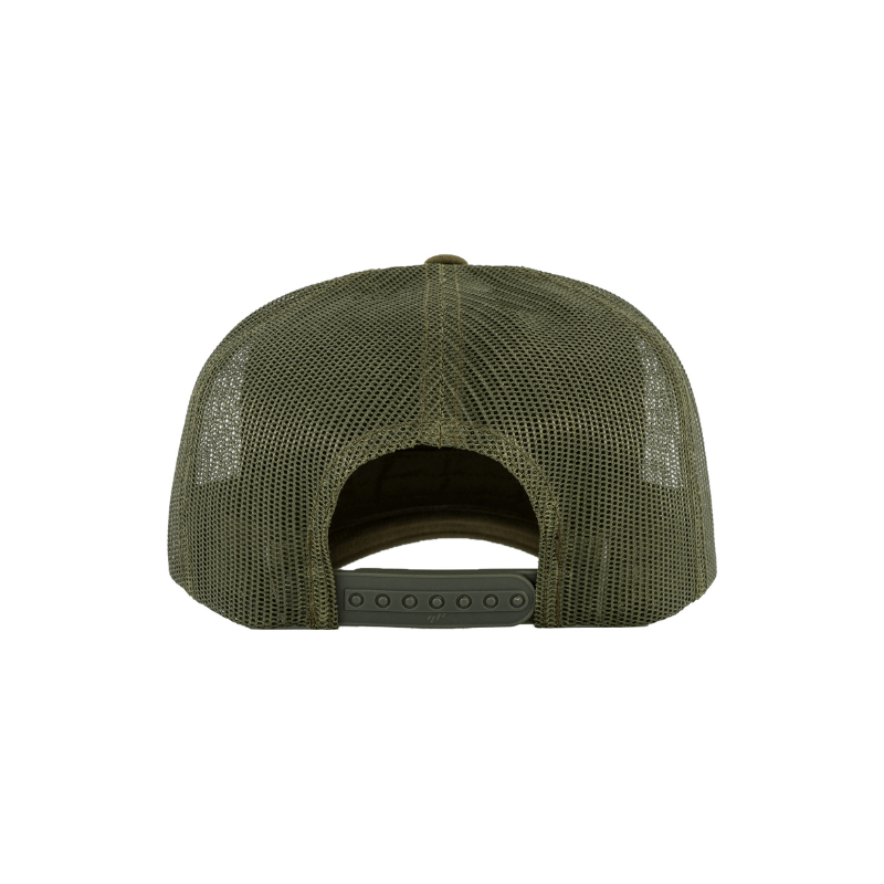 2007DS-06-OLV 5 Panel Unstructured Trucker Olive Cap