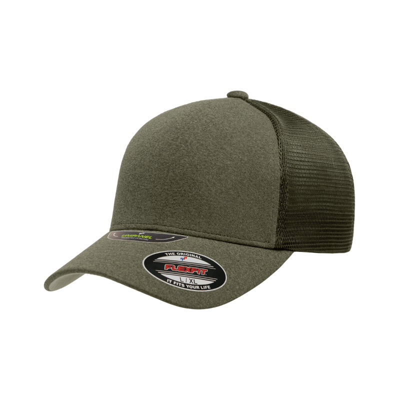 5511UP-OLV Unipanel Mesh Olive Cap Fitted