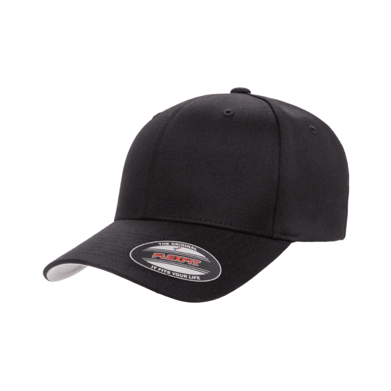 6277-BLK Baseball Black Cap Fitted