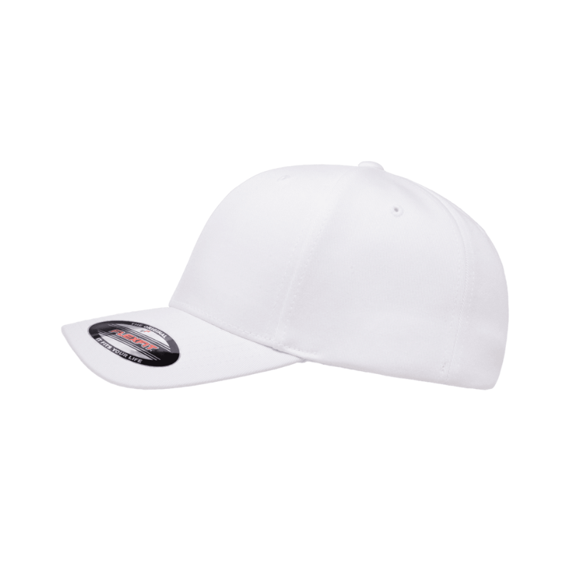 6277-W Baseball White Fitted Cap