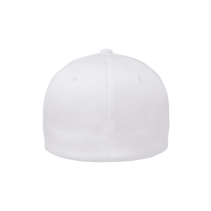6277-W Baseball White Cap Fitted