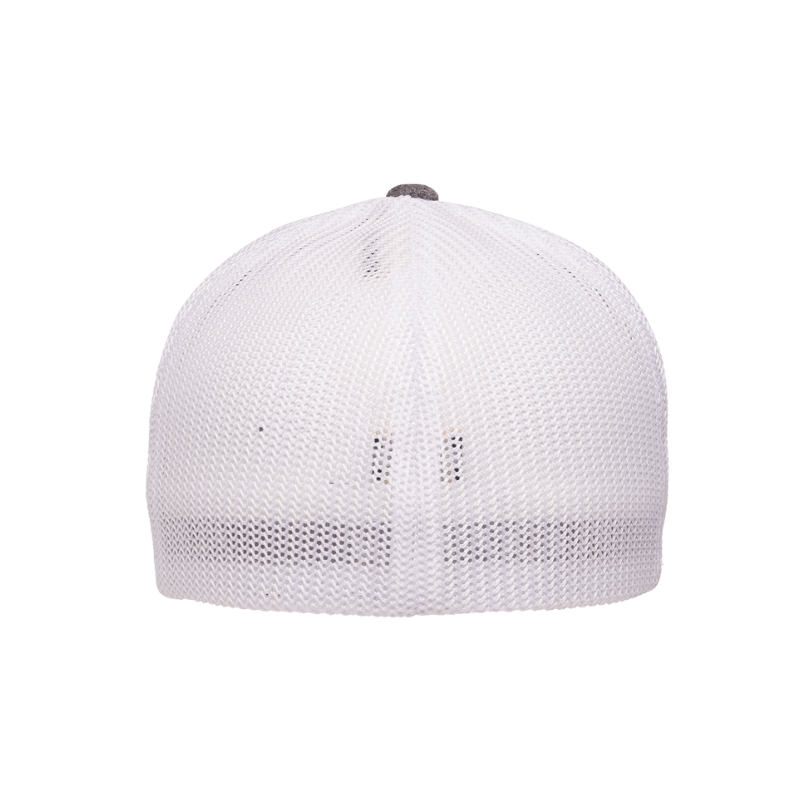 6311-DH/WHT Fitted Trucker Dark Heather and White Melange Cap Fitted