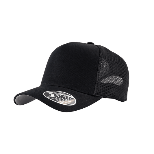 110AFM-BLK 110 Fit Black Cap Stretch Mesh  Adjustable Fit