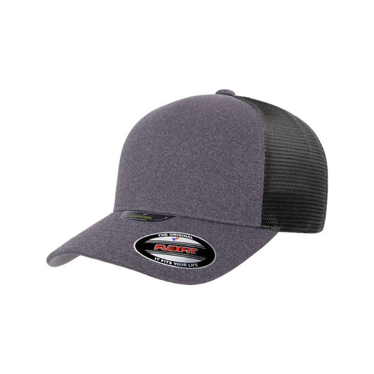 5511UP-HG/DG Unipanel Fitted Trucker Heather Grey Cap