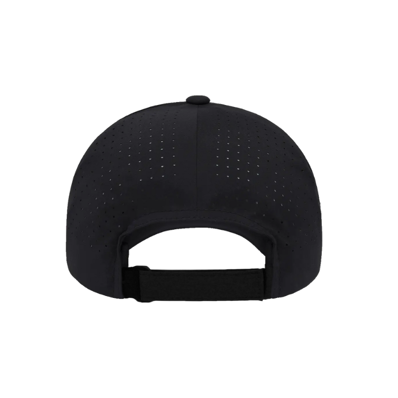 DELTA-PERF-ADJ-BLK Delta Black Perforated  Cap with Adjustable Fit