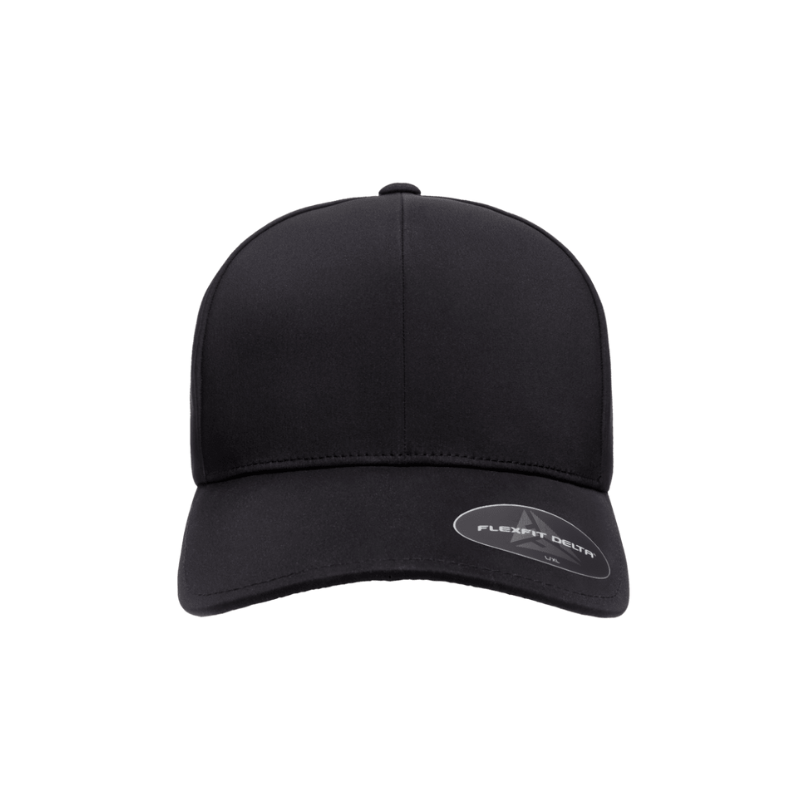 DELTA-PERF-ADJ-BLK Delta Black Perforated  Cap with Adjustable Fit