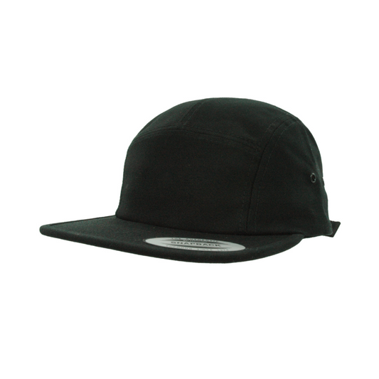 7005-BLK Jockey Style Black Cap Adjustable Fit