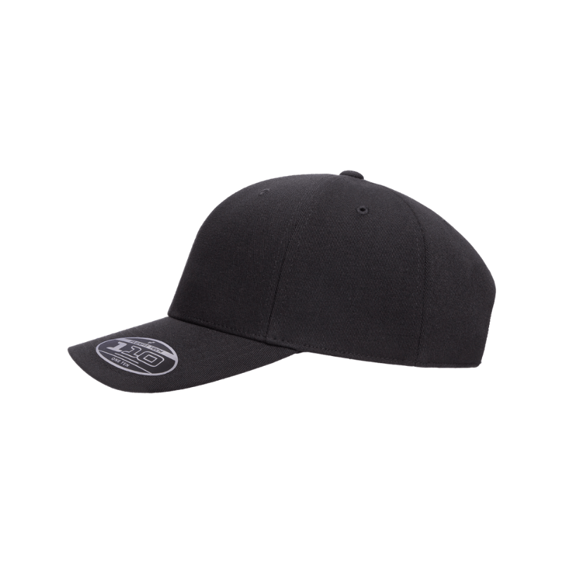 110C-BLK 110 Fit Black Cap Cool and  Dry Adjustable Fit