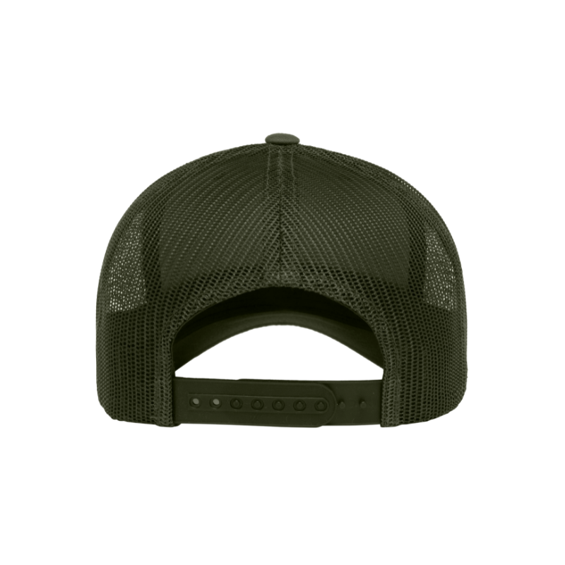 6606-OLV Retro Trucker Olive Cap Adjustable Fit