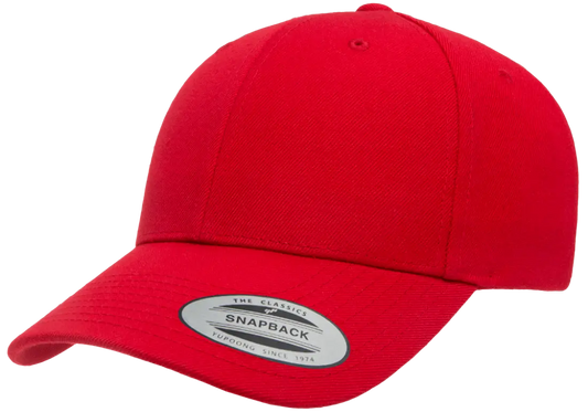 6389X-RD X-Cap Red Retro Cotton Blend Snapback Adjustable Fit