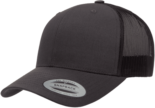 6606-CHAR Retro Trucker Charcoal Cap Adjustable Fit