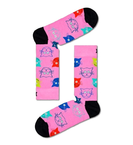 3-Pack Mixed Cat Socks Gift Set (41-46)