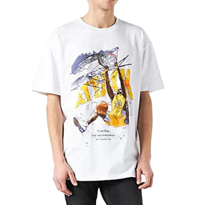 Mister Tee Attack Player Basketball Oversize White Tee