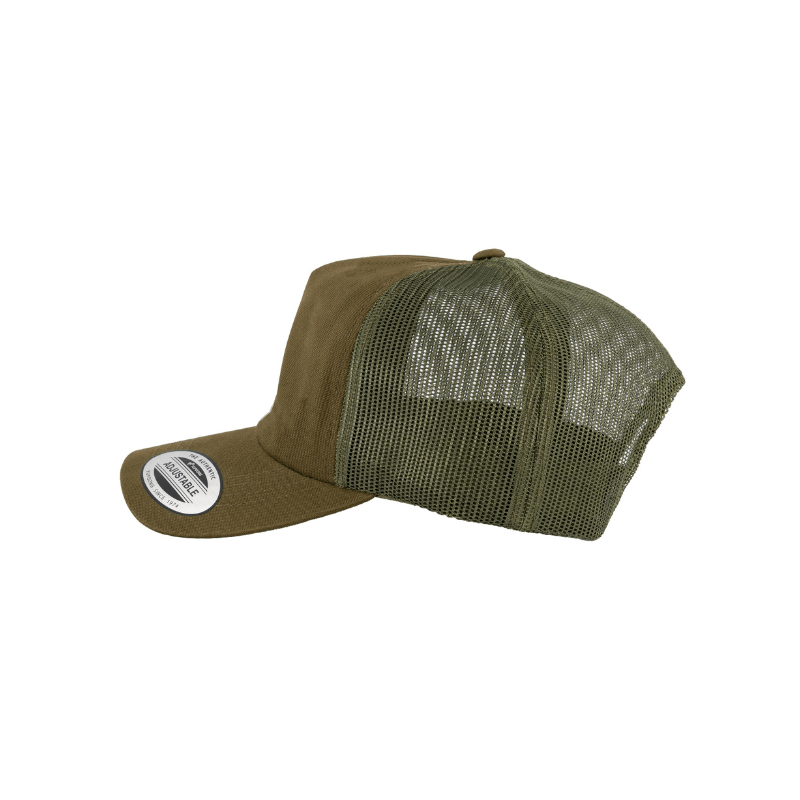 2007DS-06-OLV 5 Panel Unstructured Trucker Olive Cap