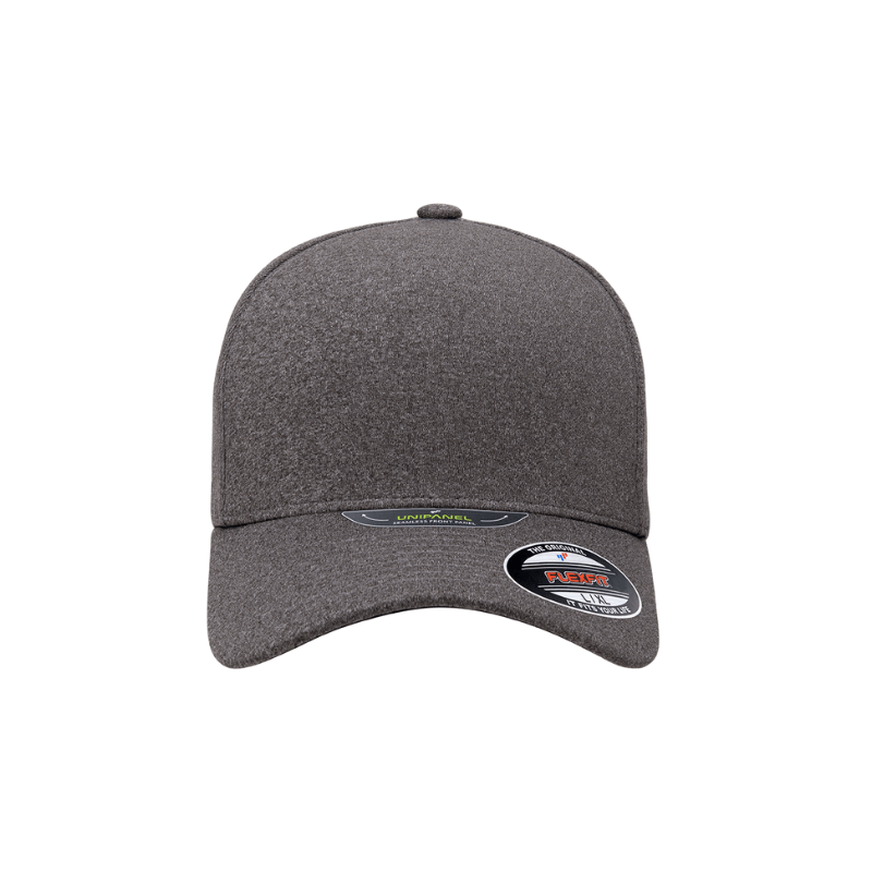 5577UP-HG Unipanel Melange Heather Grey Cap Fitted