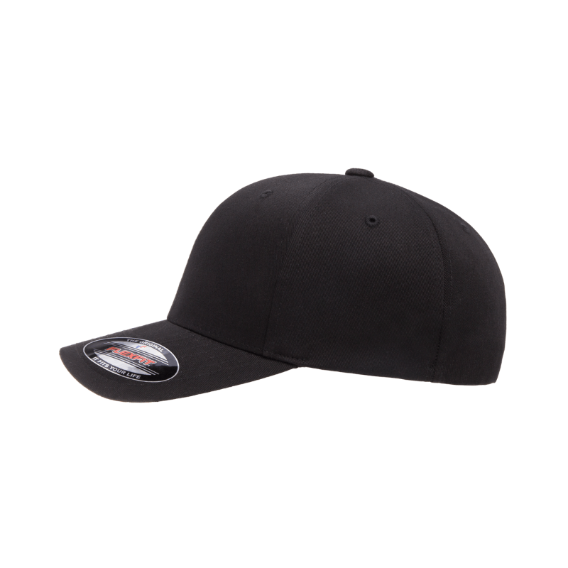 6277-BLK Baseball Black Cap Fitted