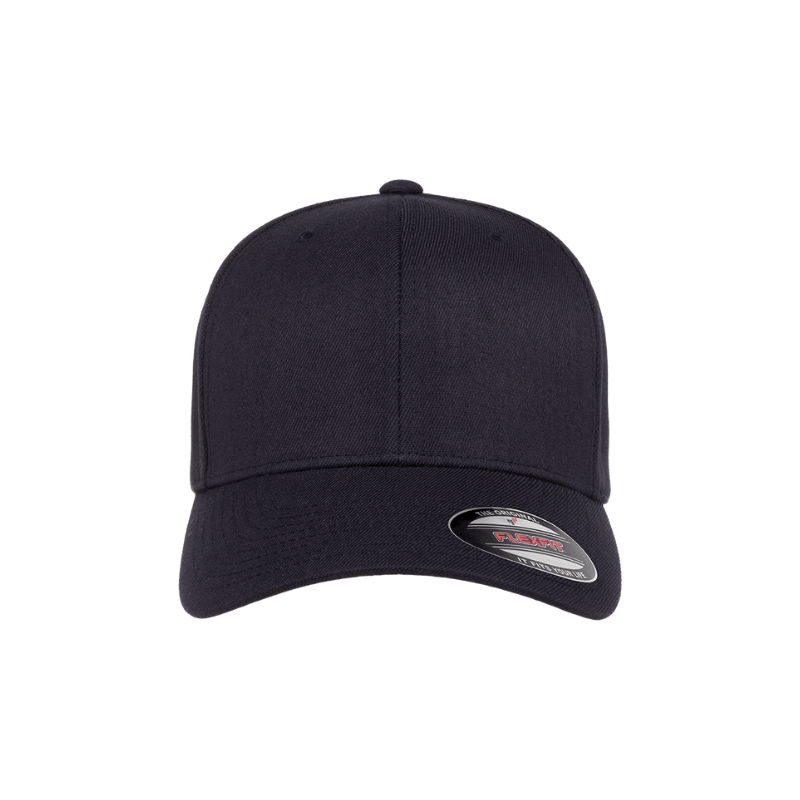 6477-DK.NVY Wool Blend Baseball Dark Navy Cap Fitted