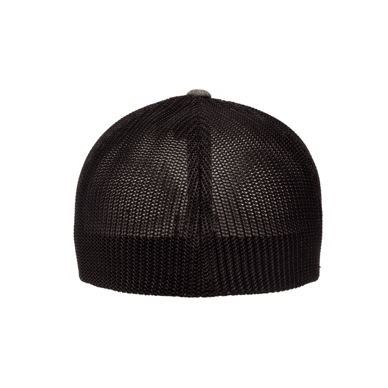 6311-DH/B Fitted Trucker Dark Heather and Melange Black Cap Fitted