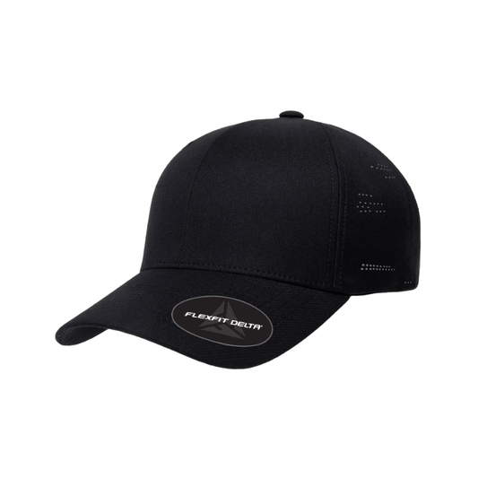 DELTA-CDREF-BLK Delta Black Cap C&D Double Twill with Silitan Reflective Fitted