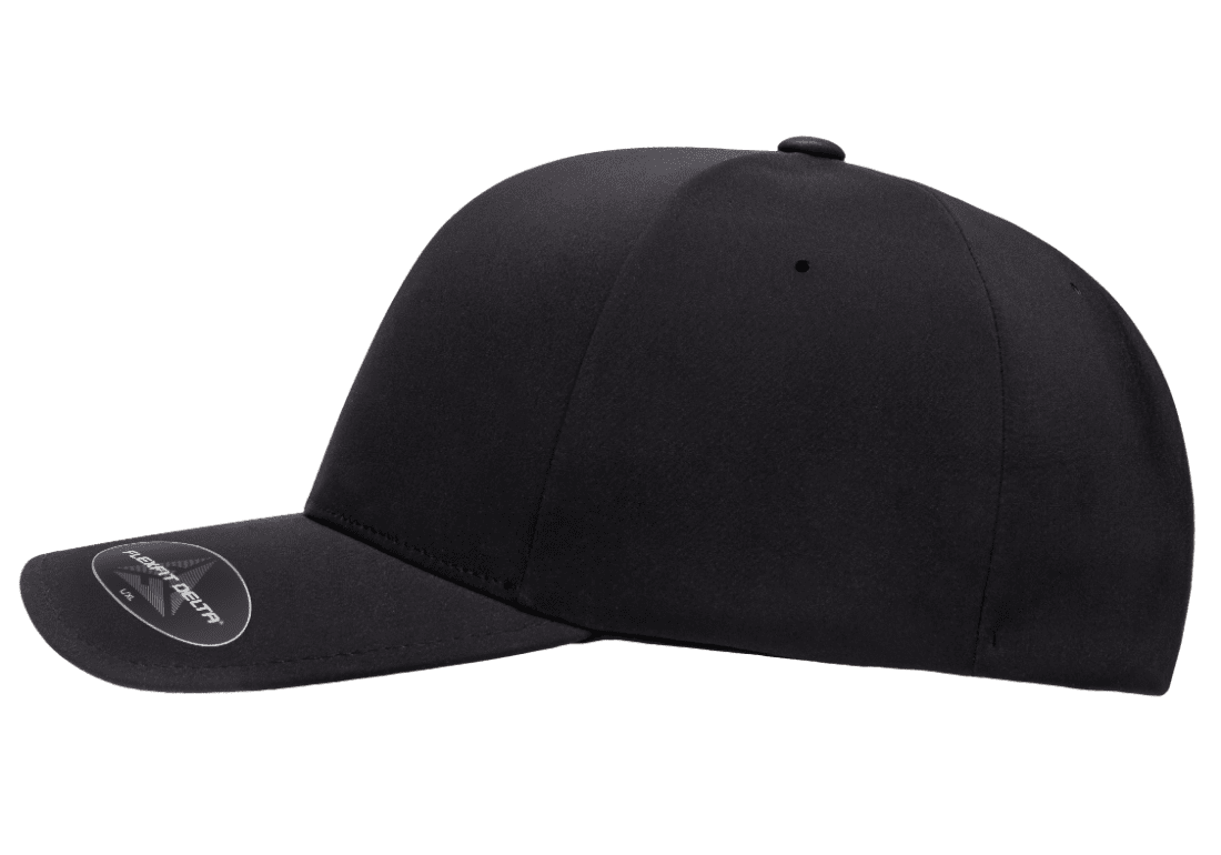 DELTA-ADJ-BLK Stylish Delta Black Cap with Adjustable Fit
