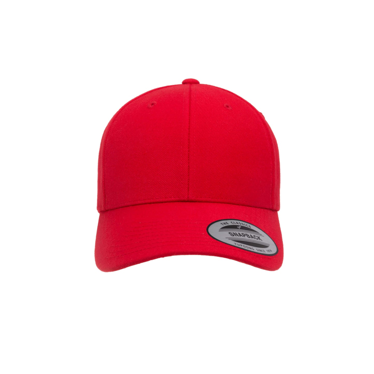 6789C-RED Curve Peak Snapback Red Cap Adjustable Fit