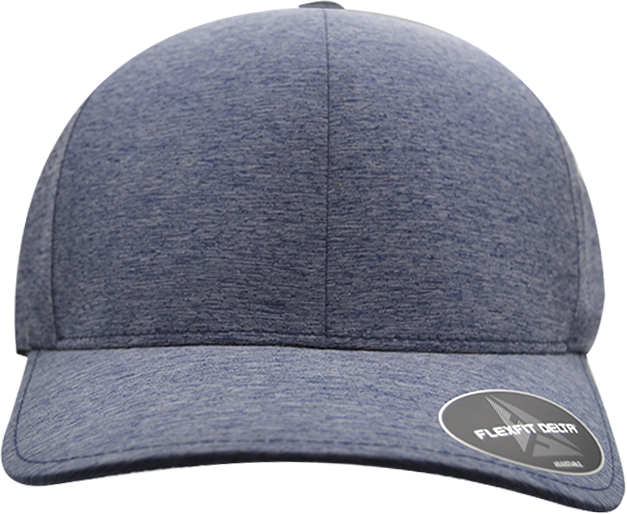 DELTA-PERF-ADJ-HN Delta Heather Navy Cap with Perforated Adjustable Fit