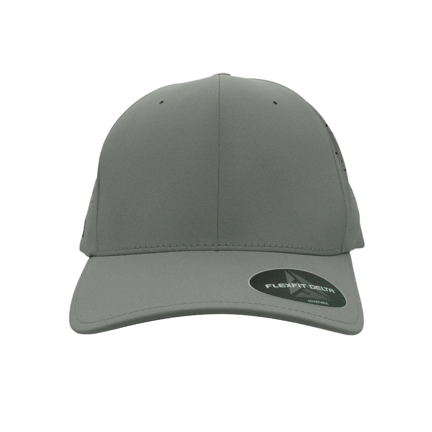 DELTA-PERF-ADJ-G Delta Grey Perforated Cap with Adjustable Fit