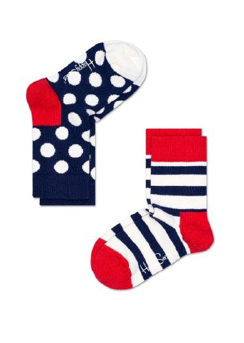 Happy Socks 2-Pack Kids Stripe Sock (4-6Y)