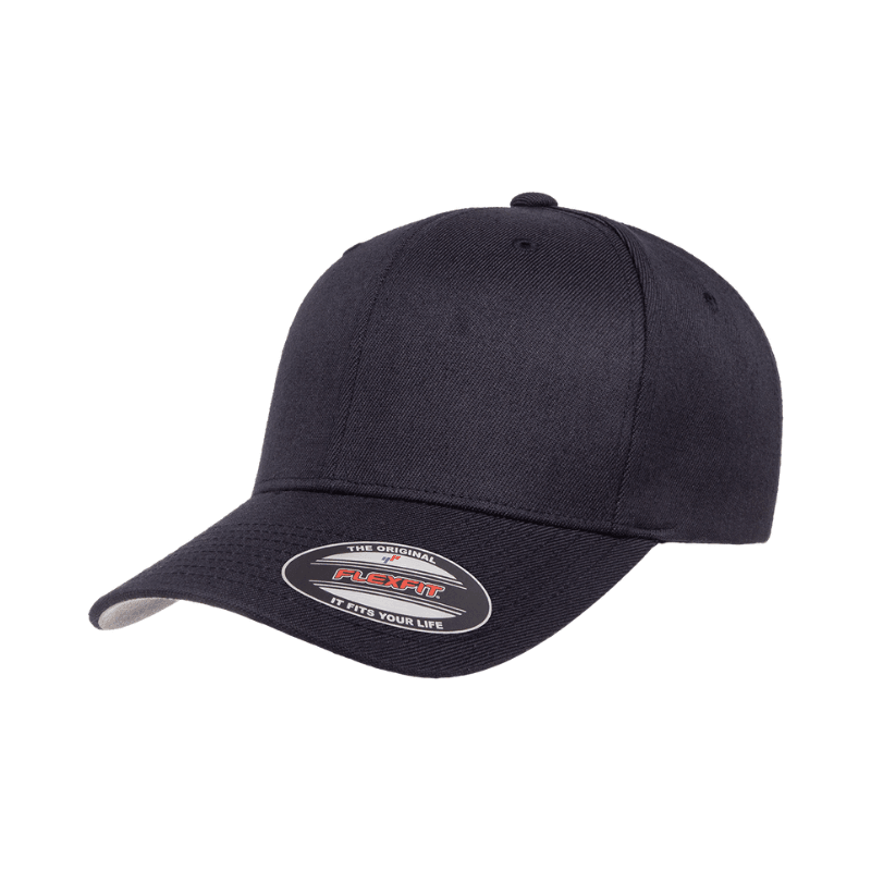 6477-DK.NVY Wool Blend Baseball Dark Navy Cap Fitted