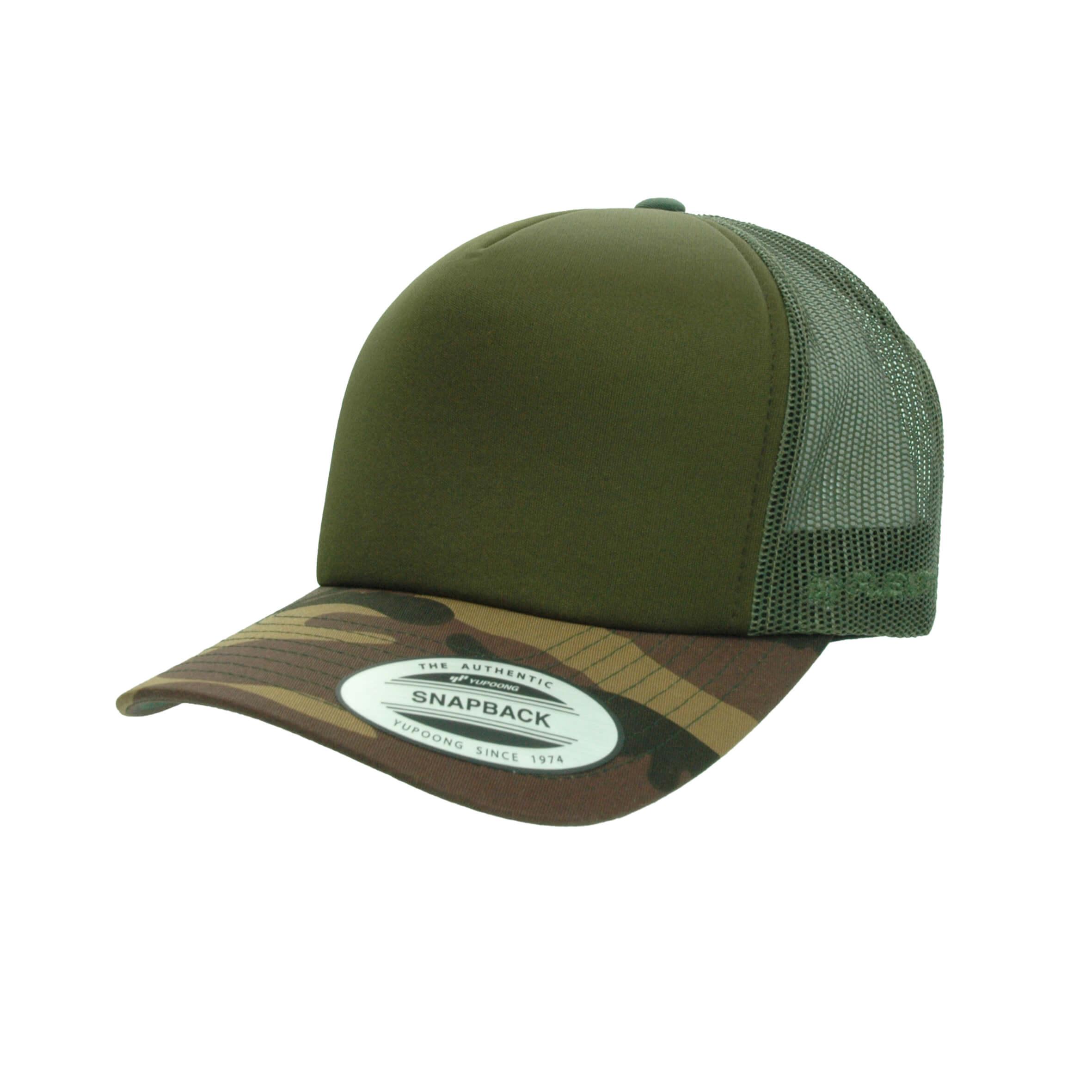 Yupoong classic cheap trucker hat camo